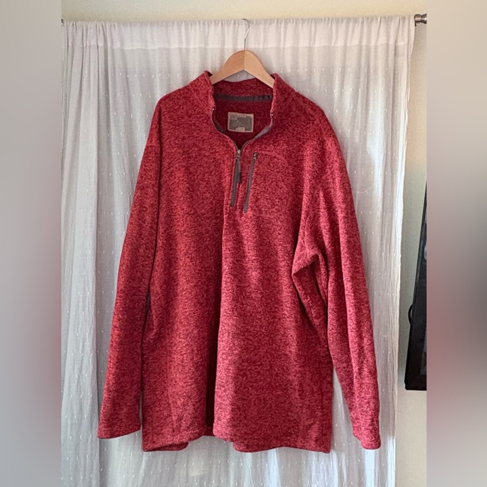 Mountain Club Men's Red Half-Zip Sweater